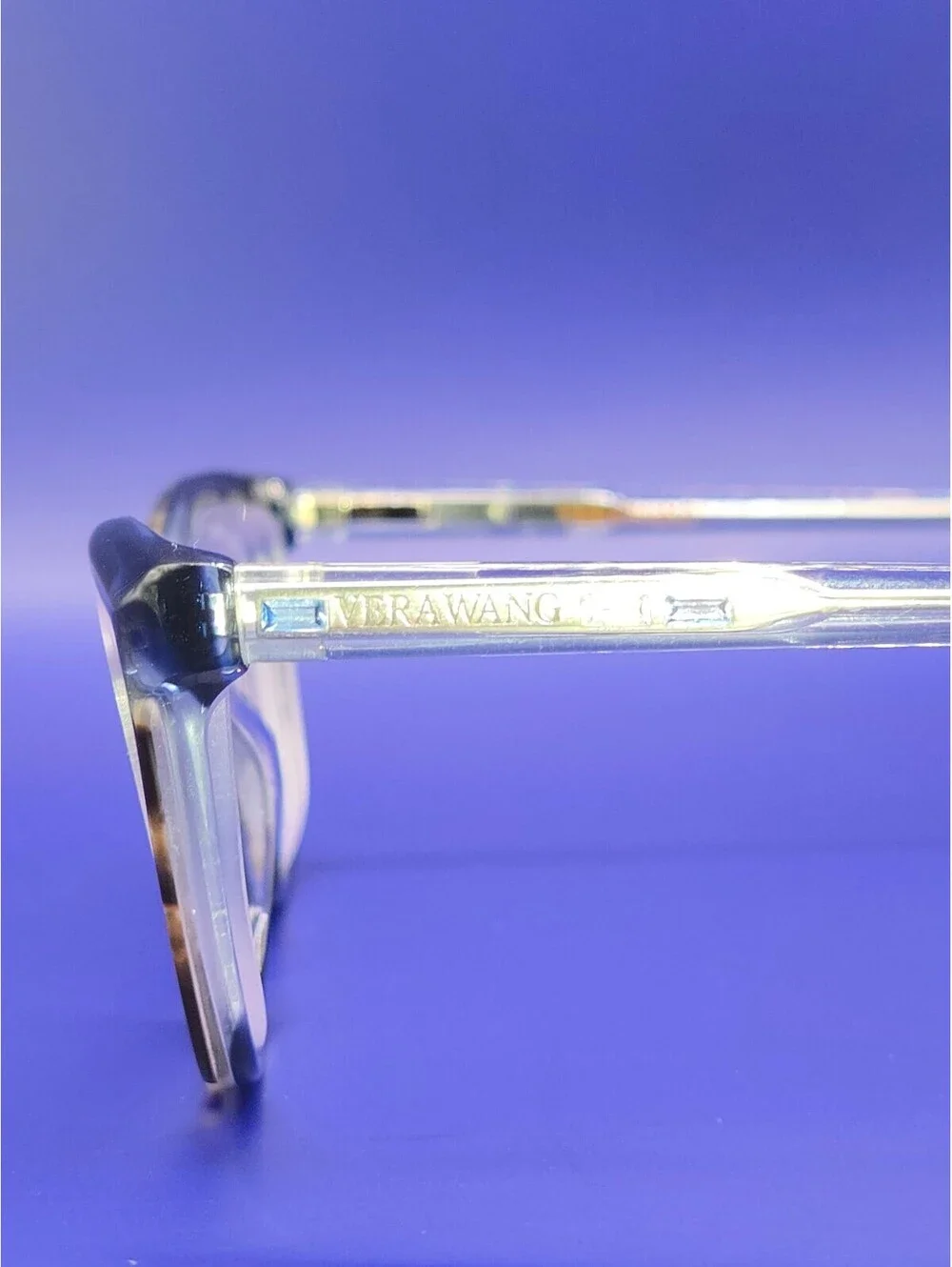 Vera Wang Transparent and Tortoiseshell Cat Eye Eyeglasses Frame 55-18-135